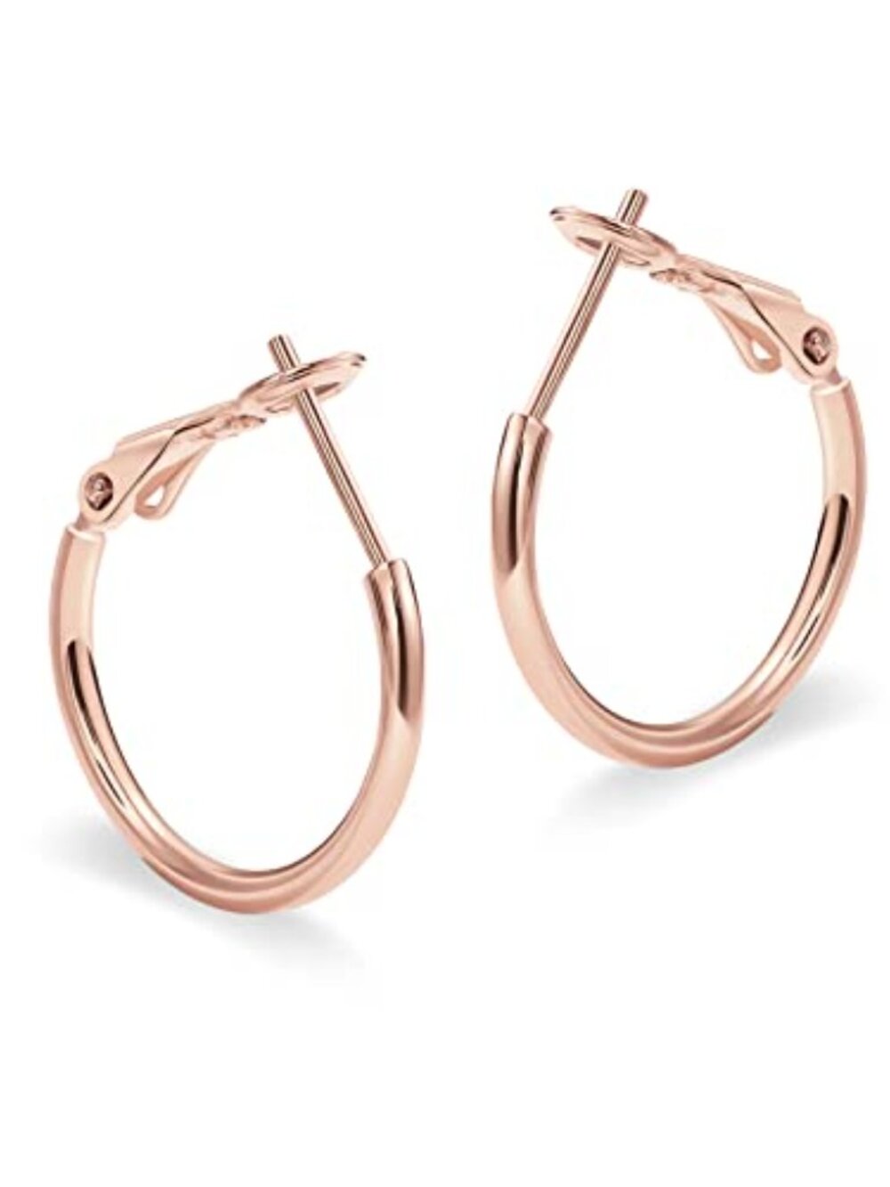 14K Gold Plated 925 Sterling Silver Post Hoops Large Hoops Ear Lightwight‎ Gold